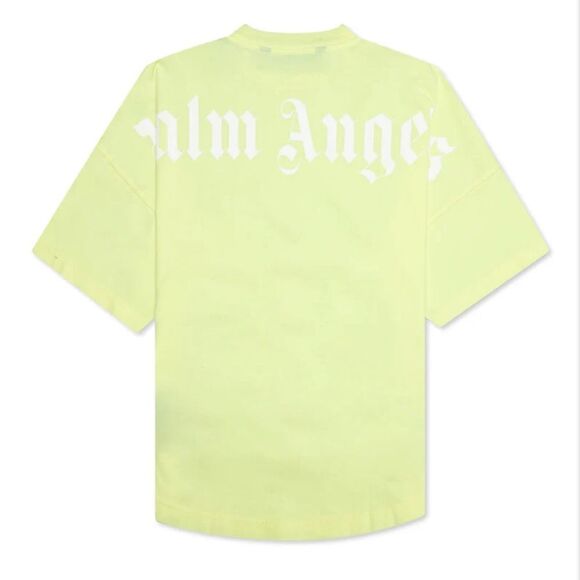 PALM ANGELS | NEW GD Classic Over Tee Fluorescent Yellow & White Men’s Size L - Picture 1 of 14